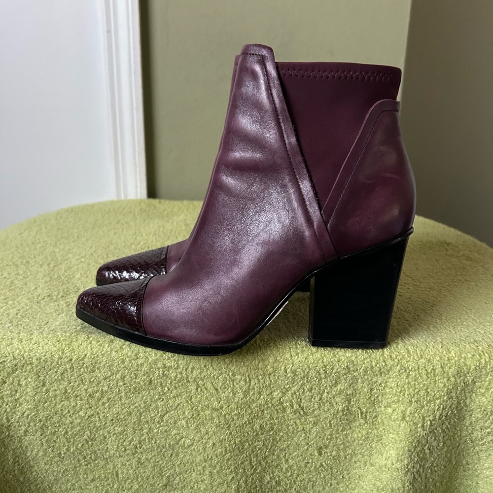 Donald J. Pliner Plum Ankle Boots - Picture 1 of 11